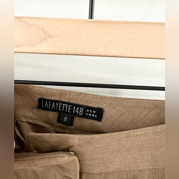 Lafayette 148 New York Trousers Brown Size 8 - Picture 5 of 6